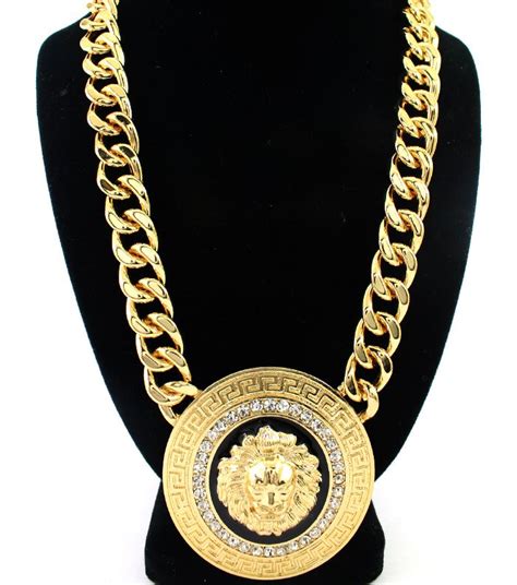 versace necklace fake free shipping|authentic versace lion necklace.